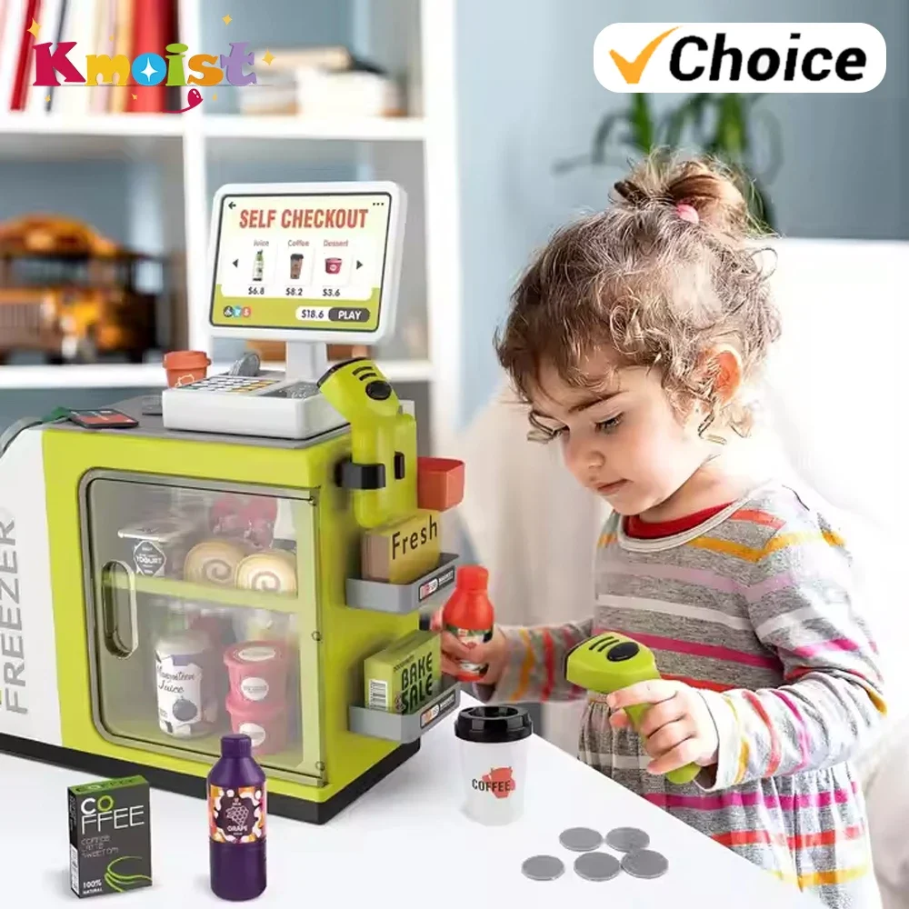 Kitchen Toys Simulation Food Bread Coffee Cake Pretend Play Kids Coffee Machine Toy Set Shopping Cash Register Toys For Children