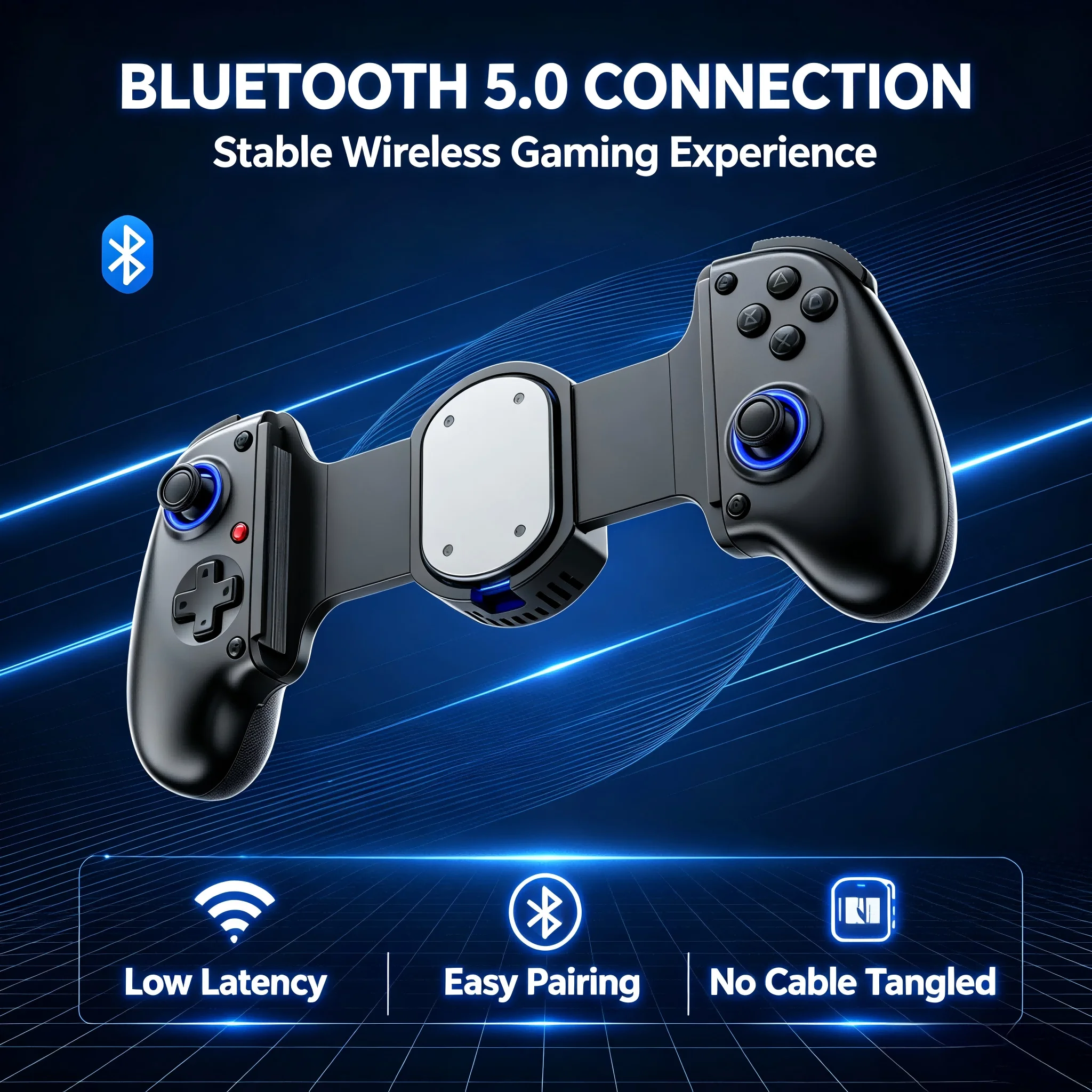 D11 Bluetooth Mobile Game Controller for Switch/iOS/Android/Tablets Wireless Gamepad- Hall Effect Telescopic Joysticks for PC - view 3