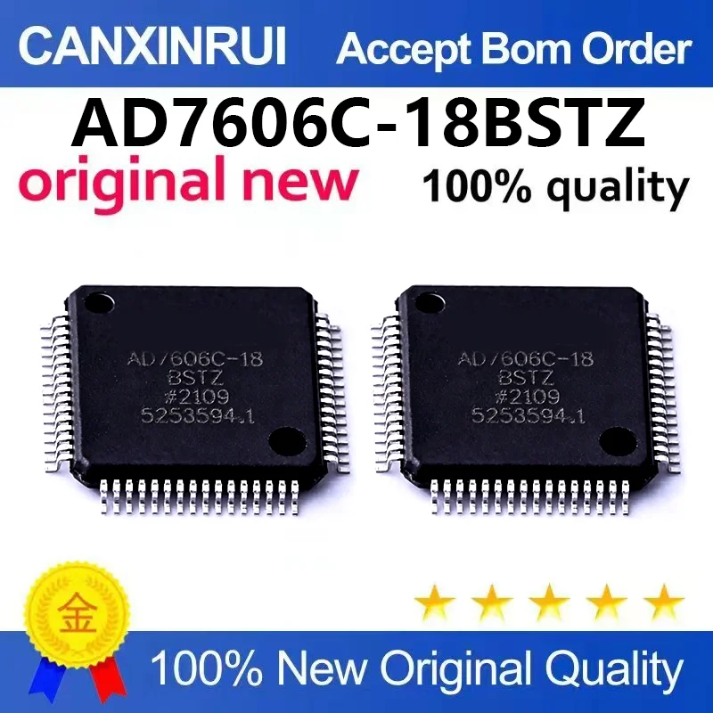 （5pcs-10pcs）Brand new original AD7606C-18BSTZ LQFP-64 (10x10) ADC/DAC special type