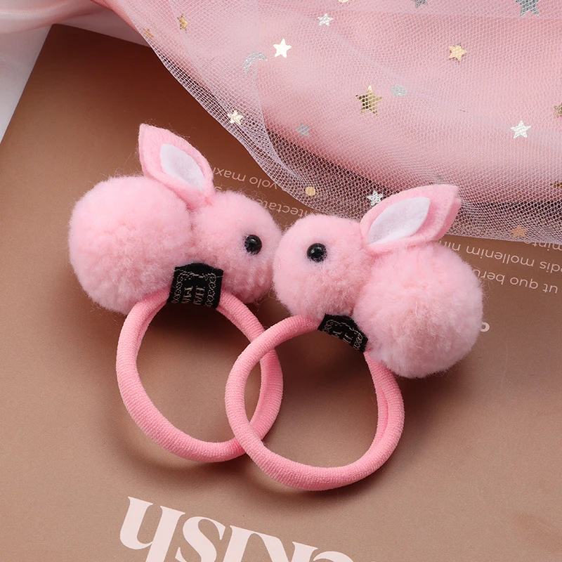 2Pcs New Cartoon Animals Hair bands Girls Nylon Elastic Rubber Band Hair Ring Headbands Cute Kids Headwear Hair accessories Gift