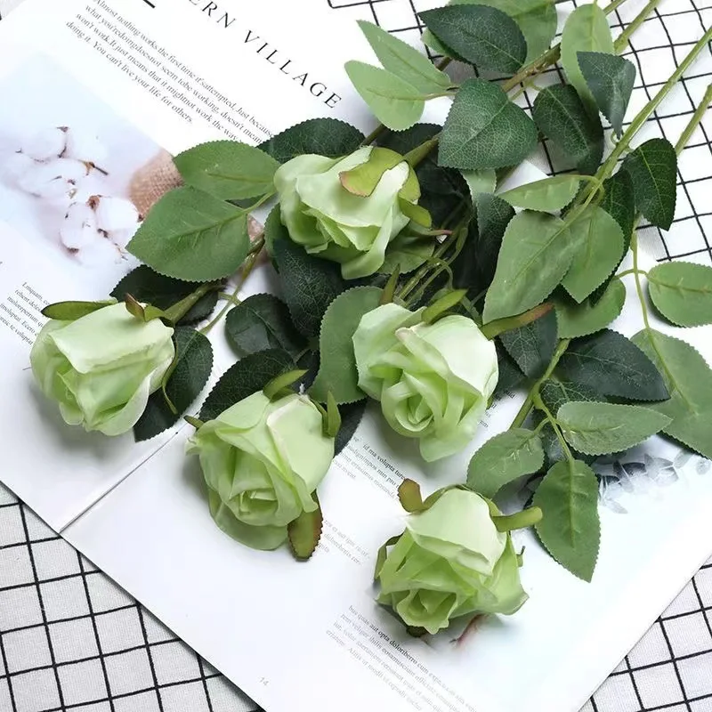 50cm Artificial Rose Fake Flower Wedding Party Decorative Simulation Rose DIY No Withering Fresh-keeping Floral Arrangement