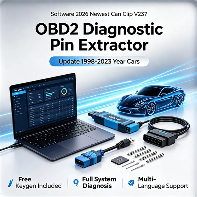 Software 2026 Newest Can Clip V237 with crack free keygen for Rena-ult OBD2 Diagnostic Pin Extractor updata 1998-2023 year cars