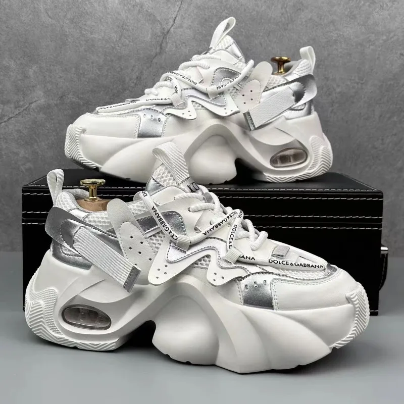 

Shoes for Men High Quality Platform Sneaker Trend Casual Shoe Breathable Mesh Thick Sole Heightening Men Shoes Zapatillas Hombre