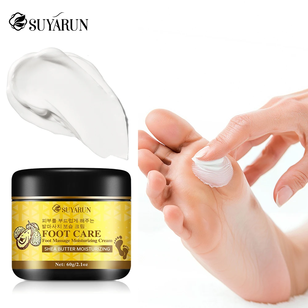 SUYARUN Crema para pies de avena y avellana: hidratante, calmante, reparación del talón agrietado, hidratación intensiva para pies secos.