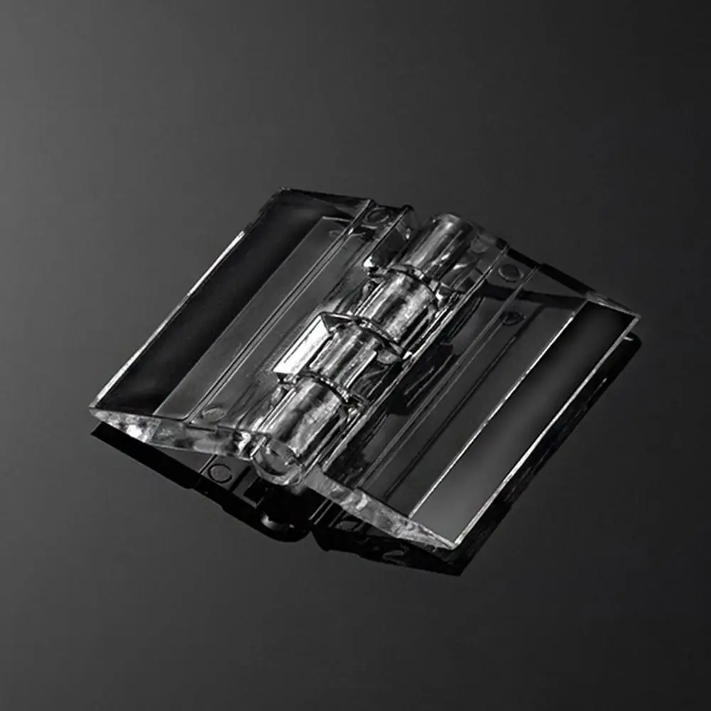 

10Pcs Durable Transparent Folding Hinge Acrylic Foldable Door Hinges Clear 270 Degree Furniture Hardware DIY Cabinet Door Box