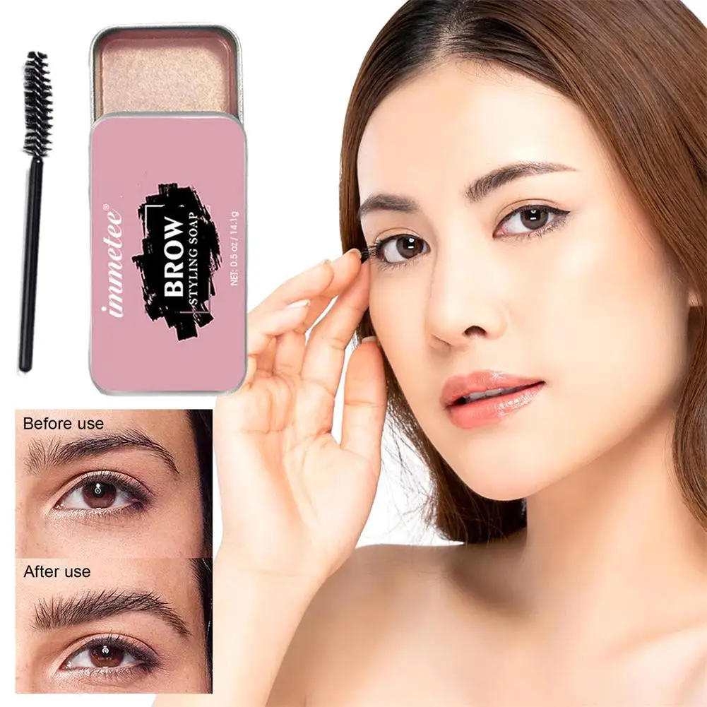 Waterproof Eyebrow Styling Gel Brows Wax Sculpt Soap Drying Wild Natural Colorless Eyebrows Long-Lasting Quick Styling Brow L9M5