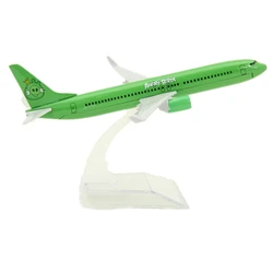 16CM Airplanes Model Green Bird Boeing B737 Metal Plane Aircraft Model Toys Gift collection