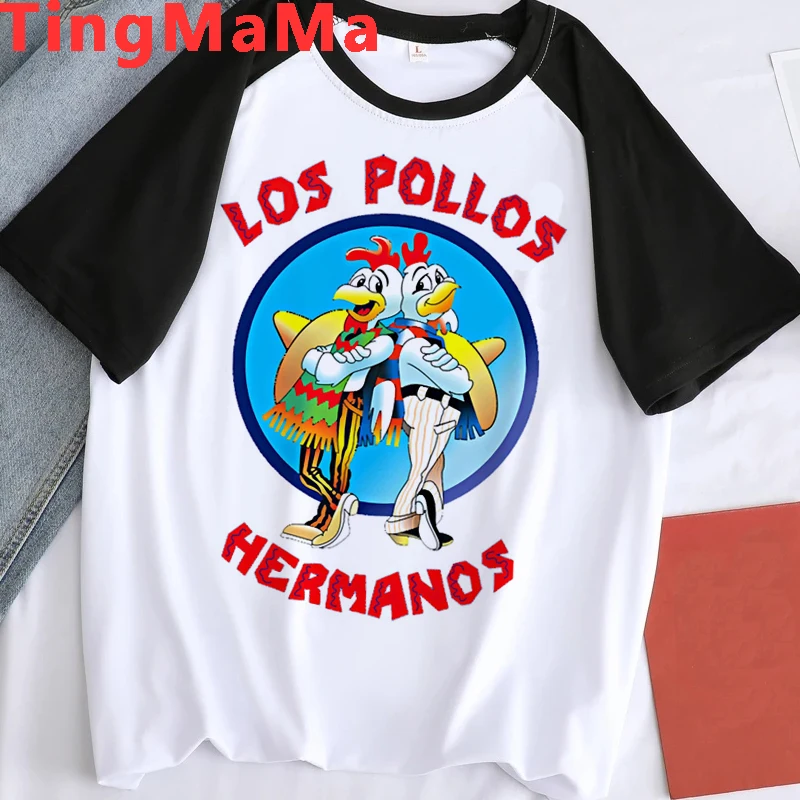 Breaking Bad Los Pollos Hermanos T Shirt Men Kawaii Cartoon Graphic Tees Summer Tops T-shirt Harajuku Unisex Tshirt Male