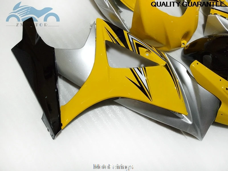 motorcycle Fairing set for Suzuki GSXR 1000 2007 2008 K7 K8  street street fairings kit 07 08 yellow silver K78 New