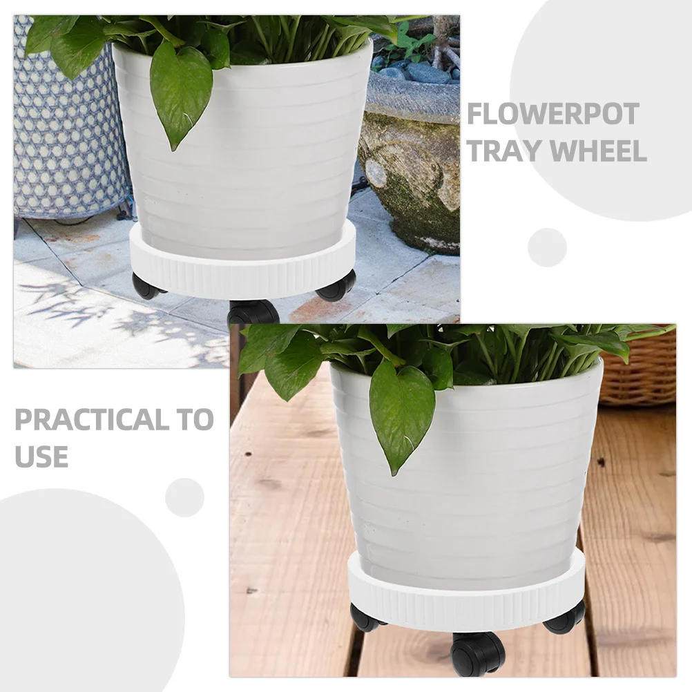 

Plastic Plant Tray Thickened Rolling Planter Tray Indoor Outdoor Plant Pot Mover Wheels Garden Planter Trays with Wheels