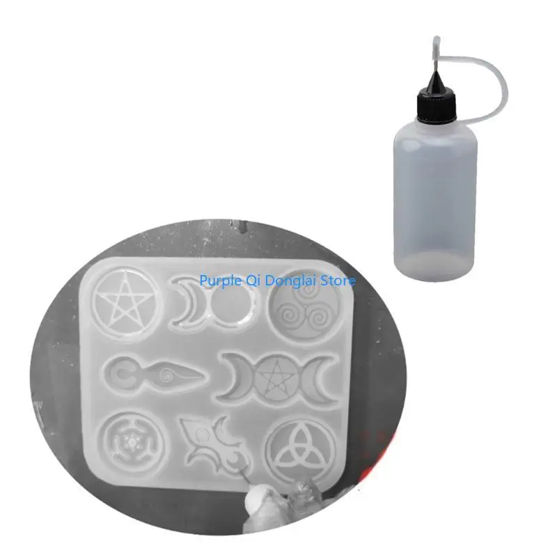 L21E Coloring Bottle Needle Tip Applicator Bottle Tip Plastic Squeeze Bottle for Liquid Oil Paint