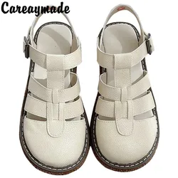 Careaymade-Roman SANDALS art RETRO women's big Head Doll shoes Mary Jane casual women's shoes Summer Japanese student shoes