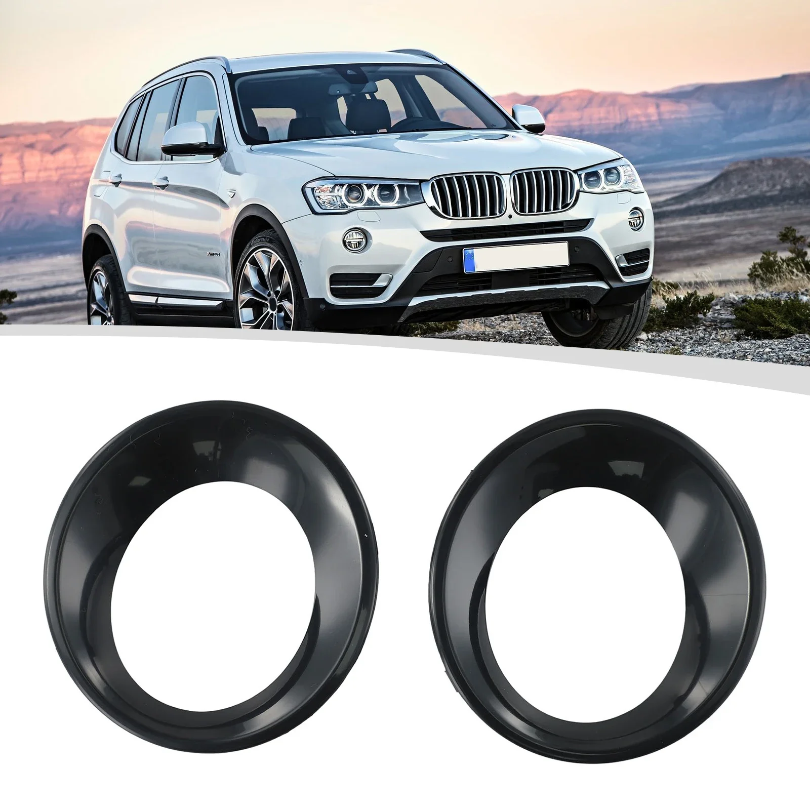 Fog Lamp Cover Fog Light Cover Left + Right Plastic Primed Trim Truck 51113423789 For BMW X3 E83 LCI 2007-2010