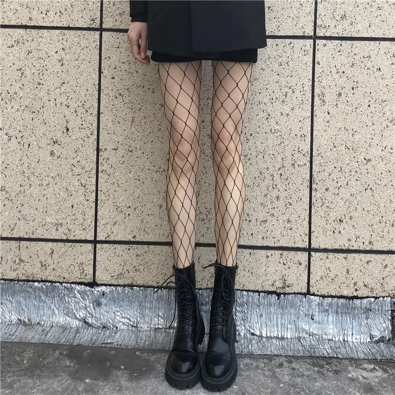 Internet Celebrity Fishnet StockingsJKBlack Silk Stockings Wholesale Tide Black Opaque Tights White Stockings Anti-Snagging Legg