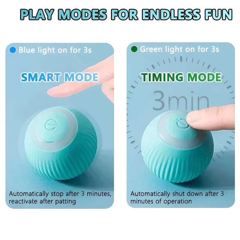 Cat Interactive Ball Smart Cat Toys for Pet Indoor Automatic Rolling Ball Electronic Interactive Cat Toy Cat Game Accessories view 2