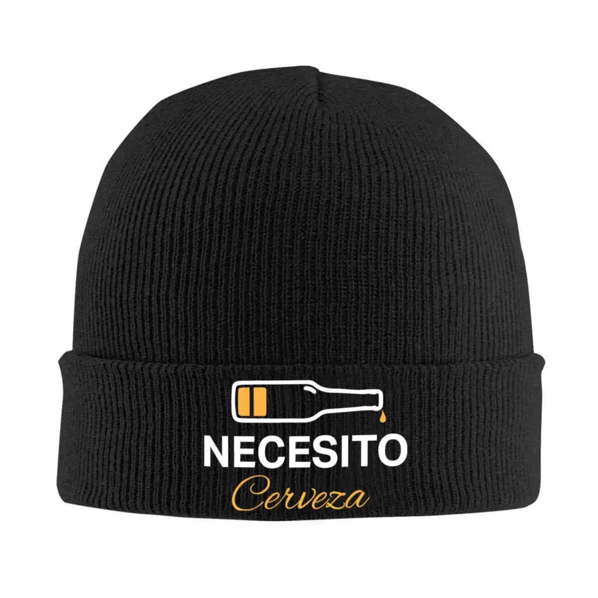 Mexican Beer Necesito Cerveza Knitted Hat Beanie Winter Hat Warm Hip Hop Cap Men Women