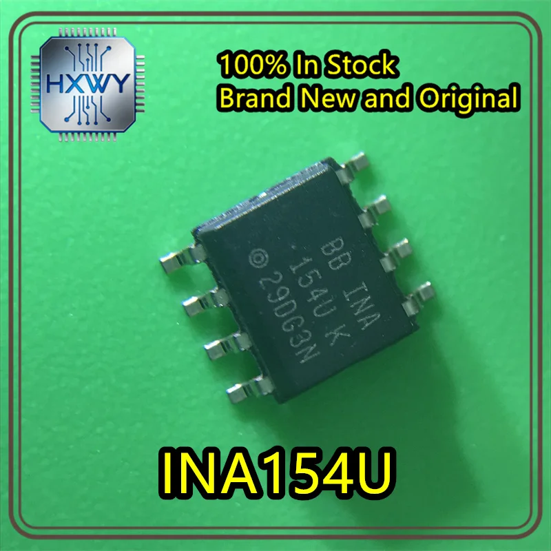 (1/5 pièce) INA154U SOP-8 Haute vitesse ​ ​ Amplificateur différentiel de précision à gain unitaire, puce neuve d'origine en stock
