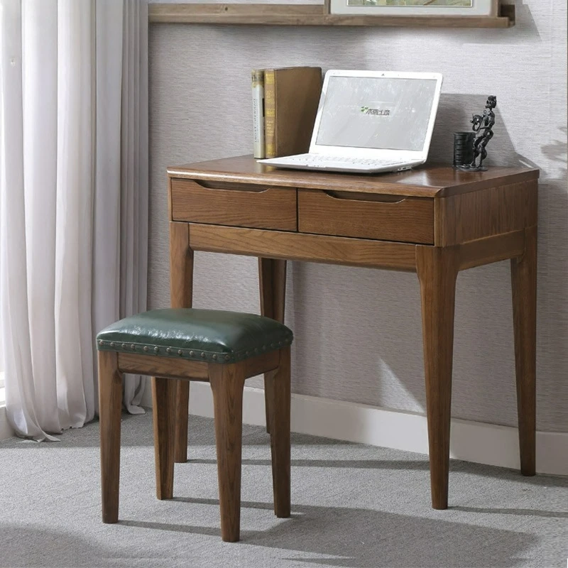 Log 40-45-50 - 60-70-80 - 90cm walnut desk simple computer desk small apartment learning table