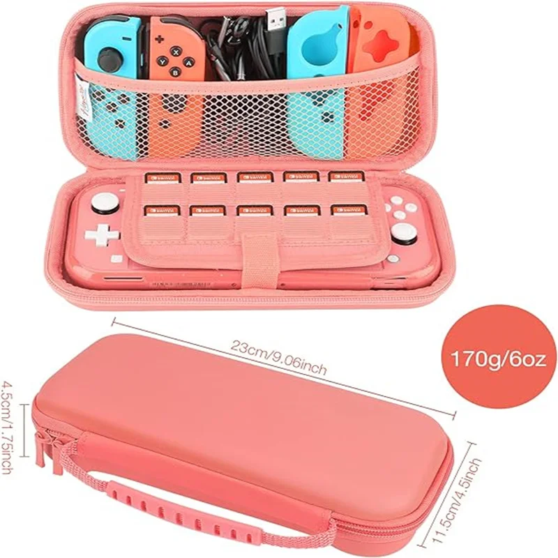 Suitable for Nintendo Switch Lite Portable Travel Handbag with Star Flashing TPU Protective Case Screen and 6 Keycaps