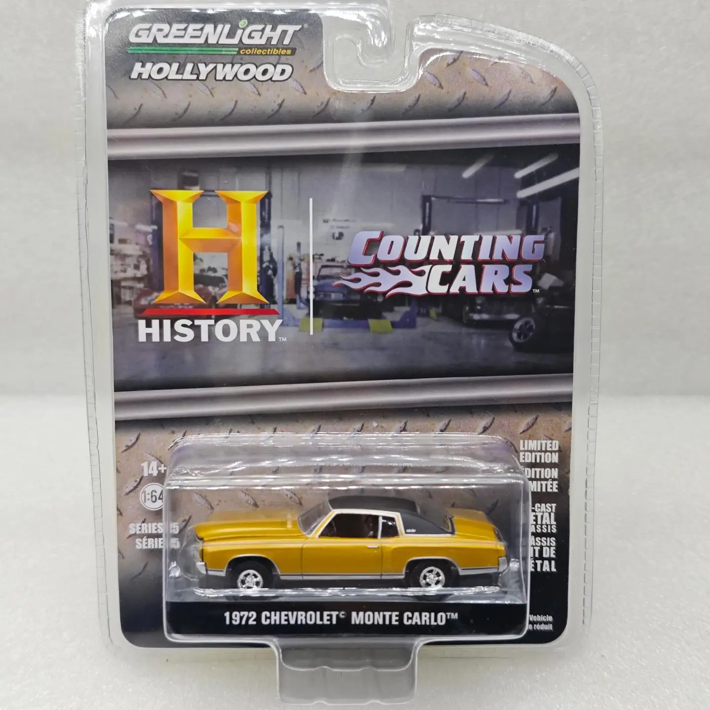 

GreenLight 1:64 1972 Монте-Карло, имитация мини-модели автомобиля из сплава, хобби, коллекционные игрушки, подарки