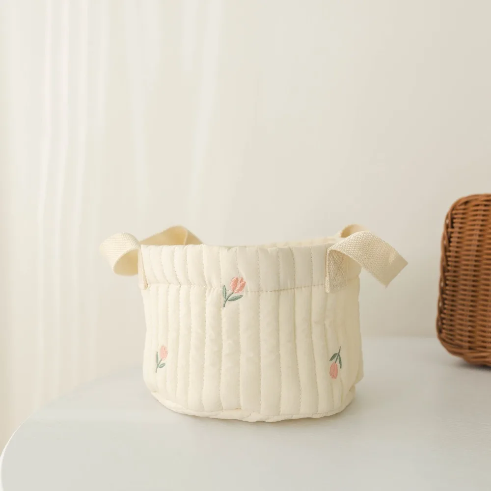 

Cute Bear Embroidery Baby Bags Nappy Cart Storage Large Capacity Baby Diaper Bag Cotton Diapers Organizers Newborn
