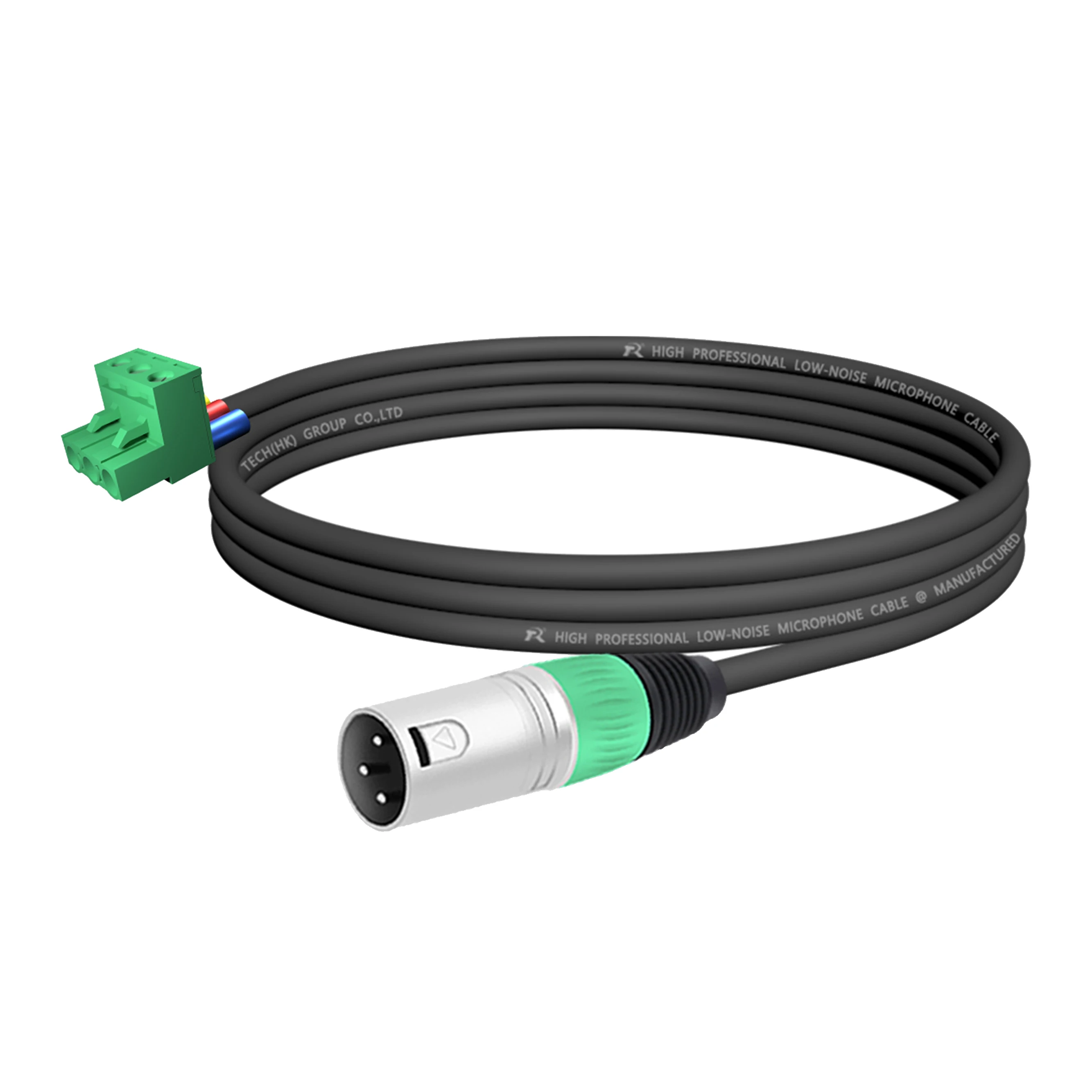1 Stück Audiokabel für Lautsprecher, XLR 3P M/F zu Phoenix 3M NBKF/2EDG-5.08mm PCB-Schraubklemme, Silberner Anschluss und Schwarze Kabelummantelung – Detail 11