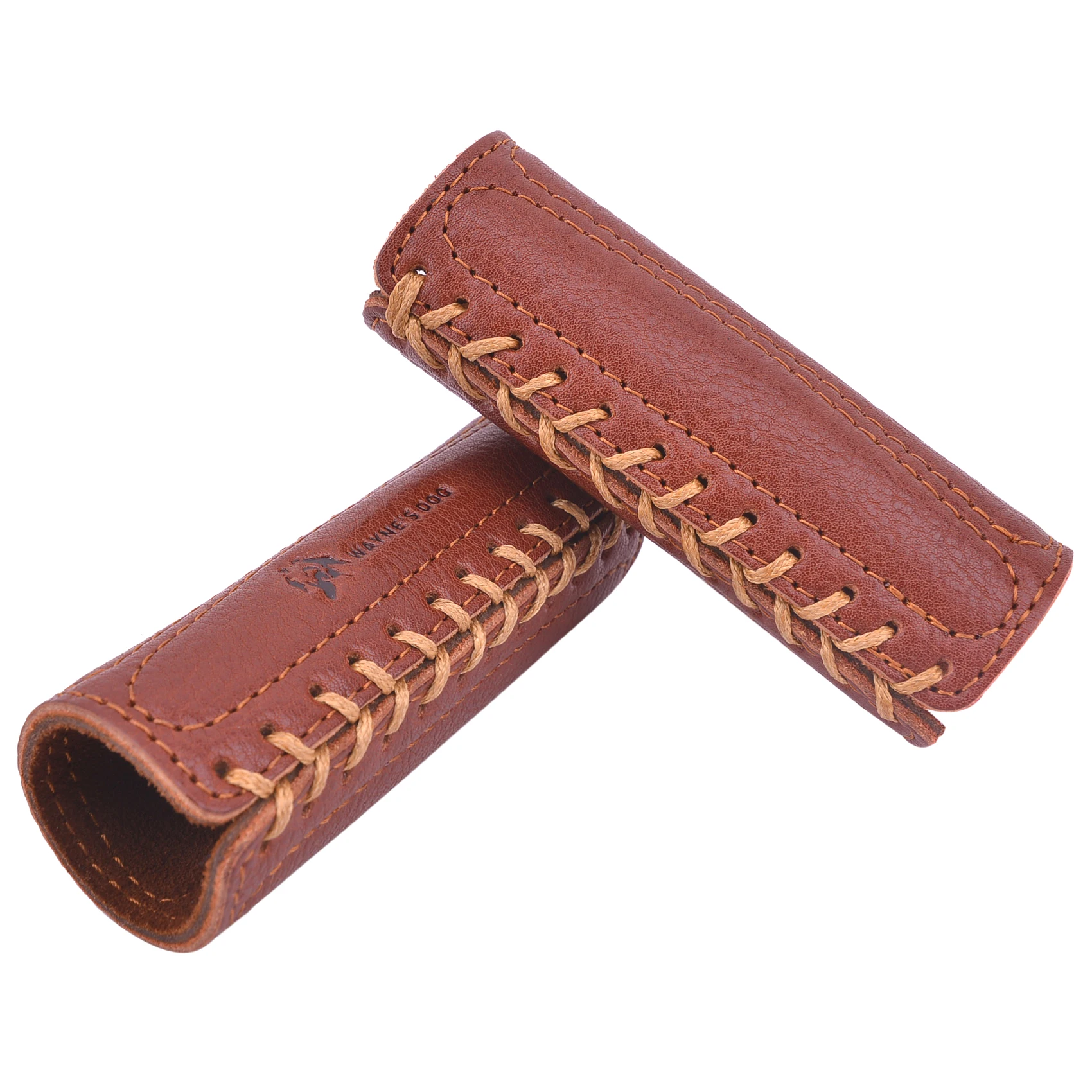 Genuine Cowhide Leather Motorcycle Handlebar Grips Handle Grips Cover Protector Universal