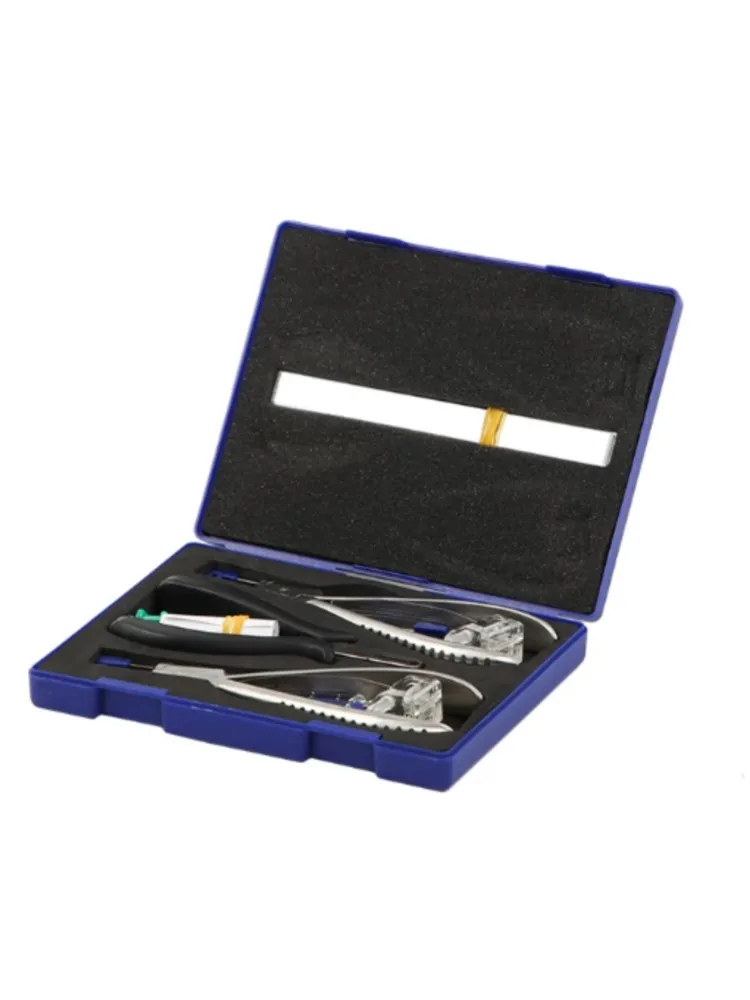 3T Optical Pliers Set Rimless Eyeglass Pliers For Rubber Bushing Install Remove & Cutting Spring Loaded With Accessories