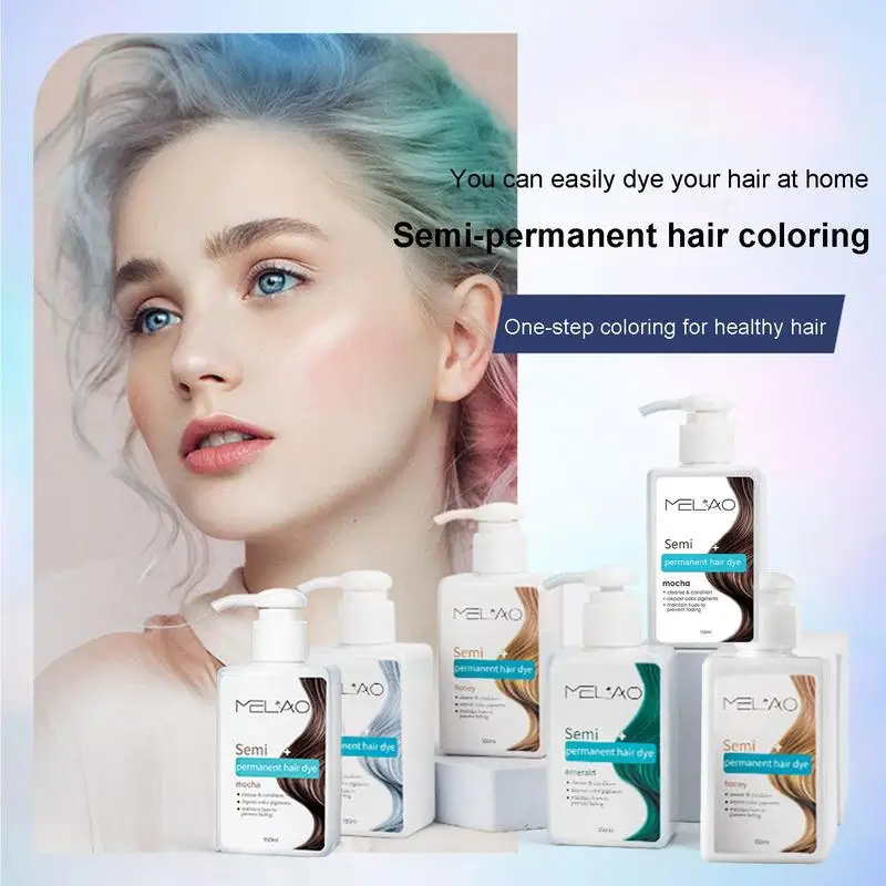 Conditioner Hair Dye Non-sticky Hair Healing Dye For Full Coverage Color Multi-color Semi-Permanent Hair Color Natural Hair