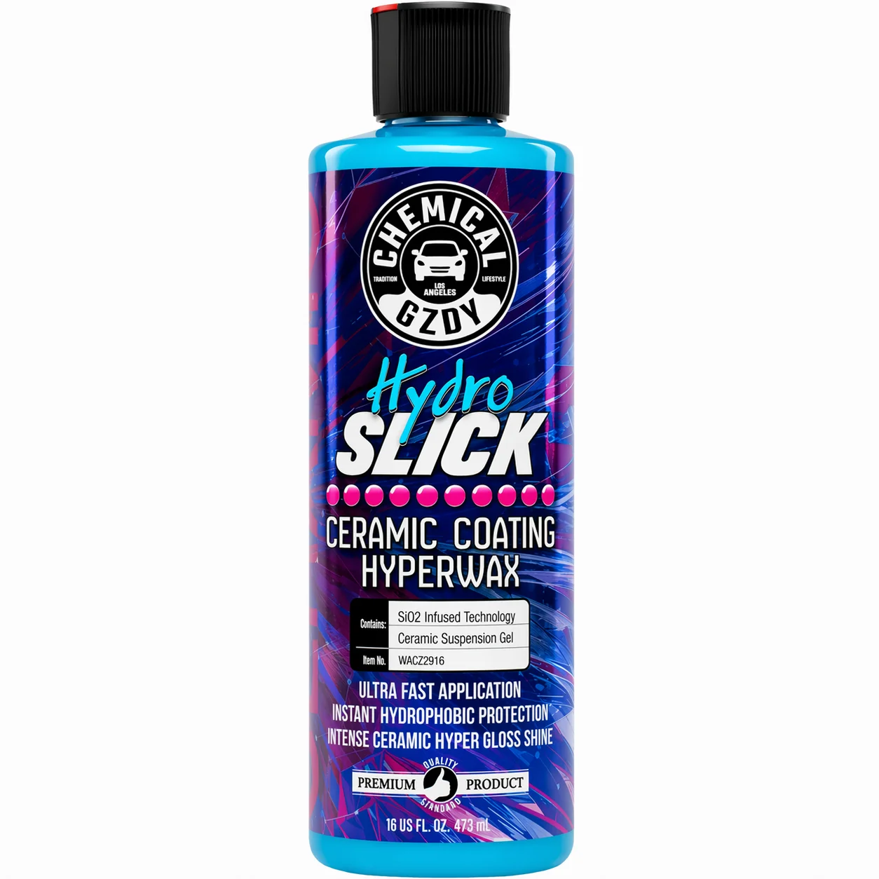 GZDY Hydro Slick Ceramic Hyperwax 16oz – SiO₂ Spray Wax Alternative, High Gloss Hydrophobic Paint Protection