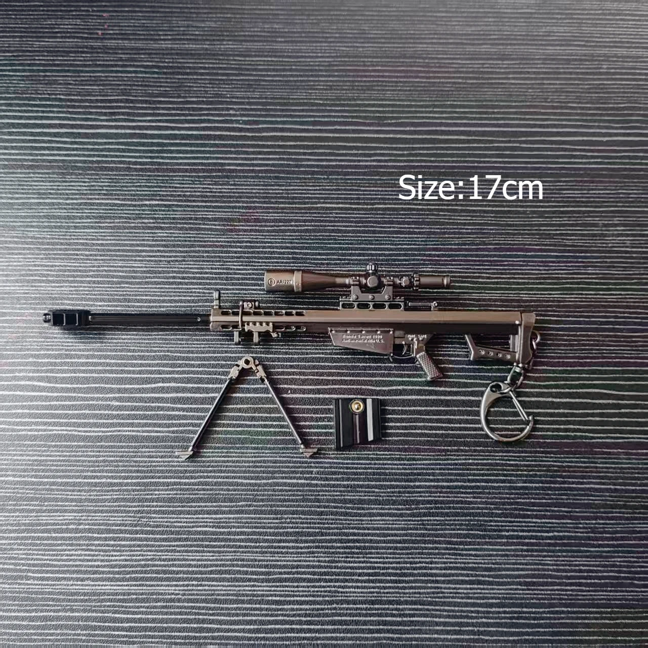 17 سنتيمتر بندقية قنص نموذج سبيكة مشبك صغير مسدس PUBG Jedi مسدس لعبة تململ لعبة سطح المكتب حلية لصبي الكبار هدية الكريسماس