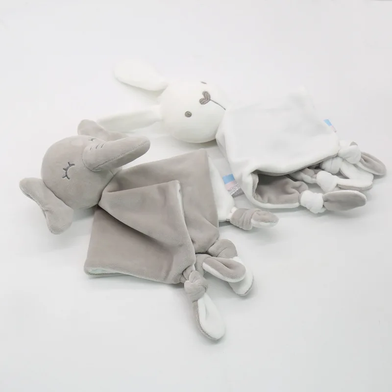 Baby Comforter Toys Plush Bunny Elephant Sleeping Towel Montessori Baby Rattles Stuffed Animals Appease Baby Toys 0 12 Months
