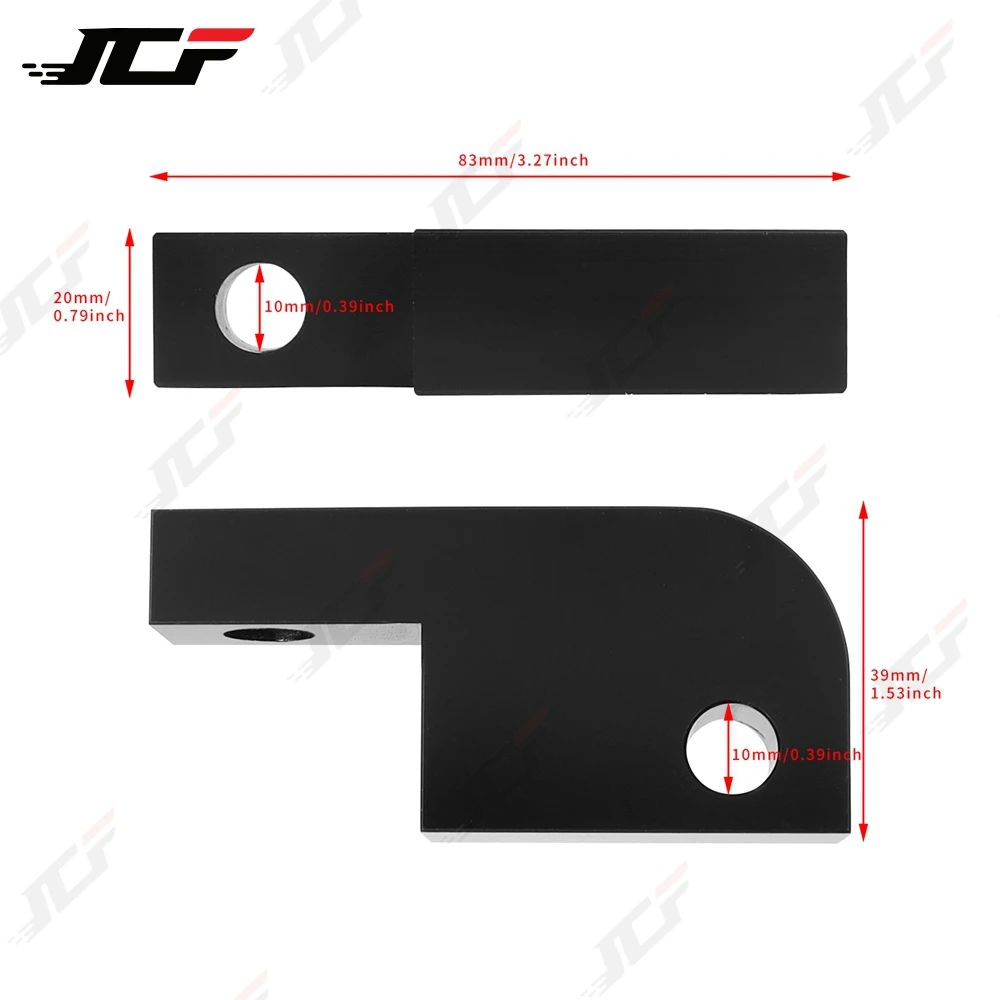 Motorcycle Black Headlight Extension Block Kit For Harley Dyna Super Glide FXDF FXDB 39-49mm Fork Headlamp Relocation Bracket