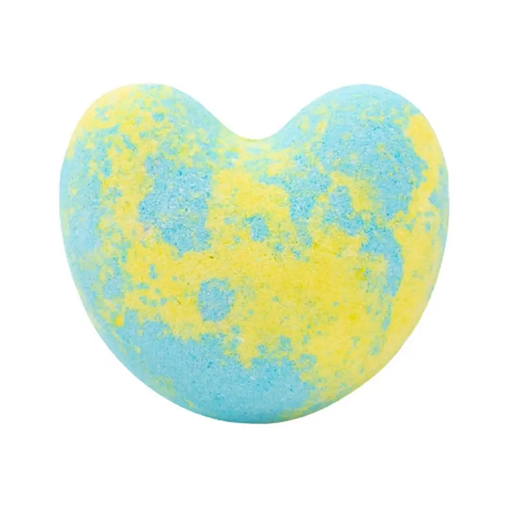 Bola de sal de baño en forma de corazón, productos de aceite esencial de baño, Bola de baño de Spa antiestrés, limpiador explotando, alivio del pie del arco iris, L8Y7, 40g