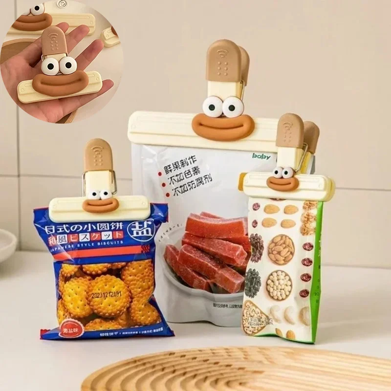 Kreative Lebensmittel Tasche Clip Kunststoff Dichtung Clip Küche Lagerung Werkzeug Kühlschrank Snack Tasche Clip Dekorative Kleine Clip für Den Heimgebrauch