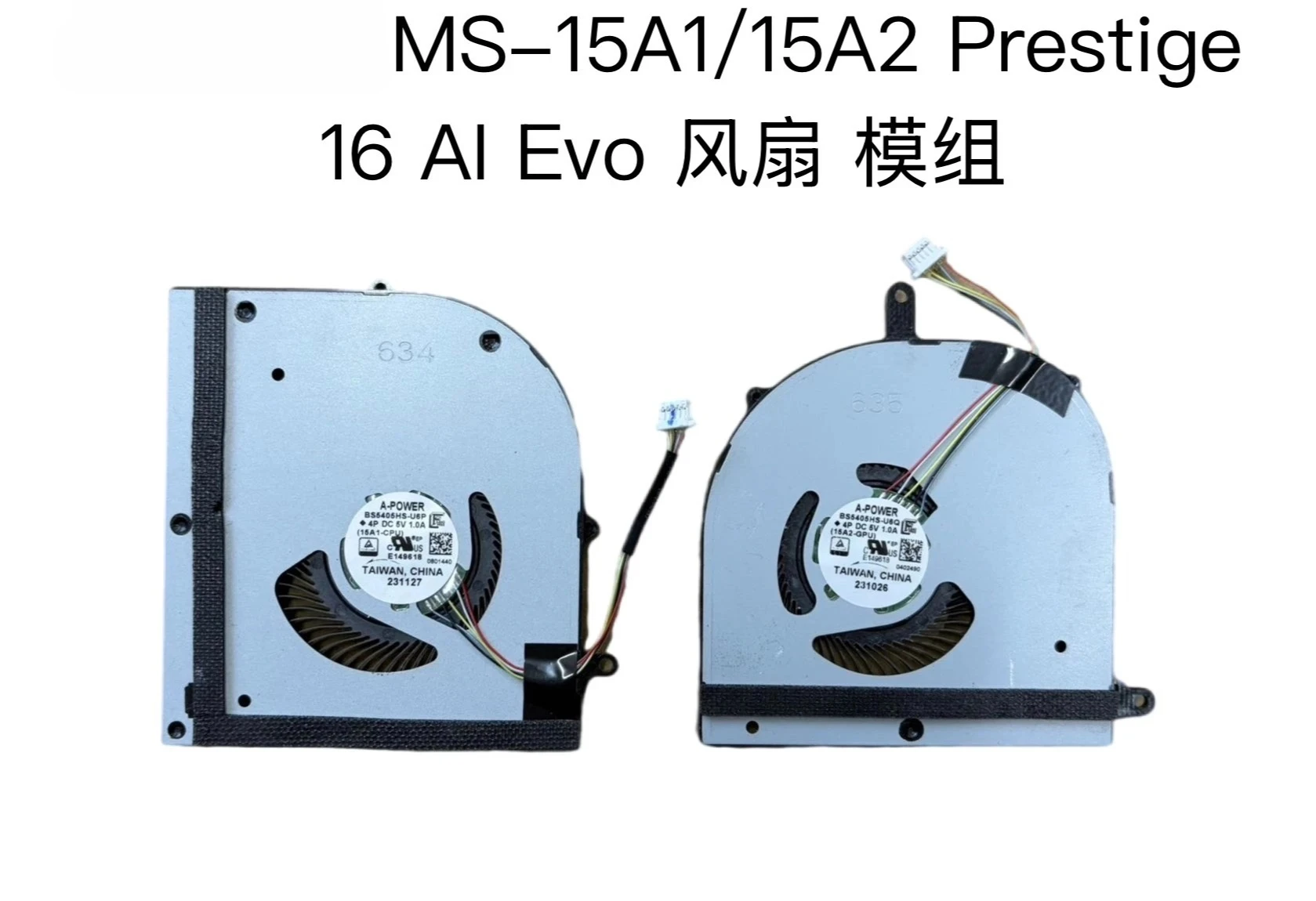 For MSI MS-15A1 15A2 Prestige 16 AI Evo B2HM/B1M/B2HV Fan, Cooling