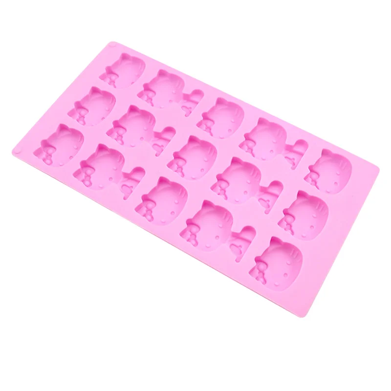 Kawaii Hello Kitty Ice Tray Silicone Mold Sanrio Cute Kuromi DIY Chocolate Biscuit Mold Baking Tool My Melody Candy Mold Gift