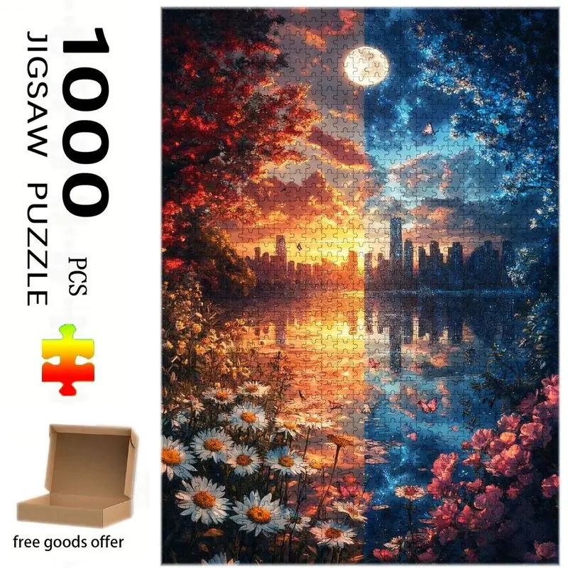 

500/1000 Pieces Jigsaw Puzzle Surreal Dreamy Day and Night Jigsaw Puzzle Educational Toy for Kids Children 's Games Gift