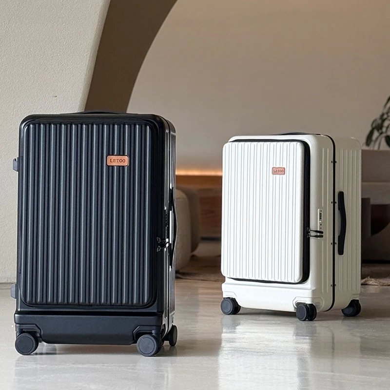 

Side-Opening Suitcase 20''24''26'' Cup Holder Phone Stand multifunctional Carry-On Luggage Hand Carry Large Capacity Women's bag