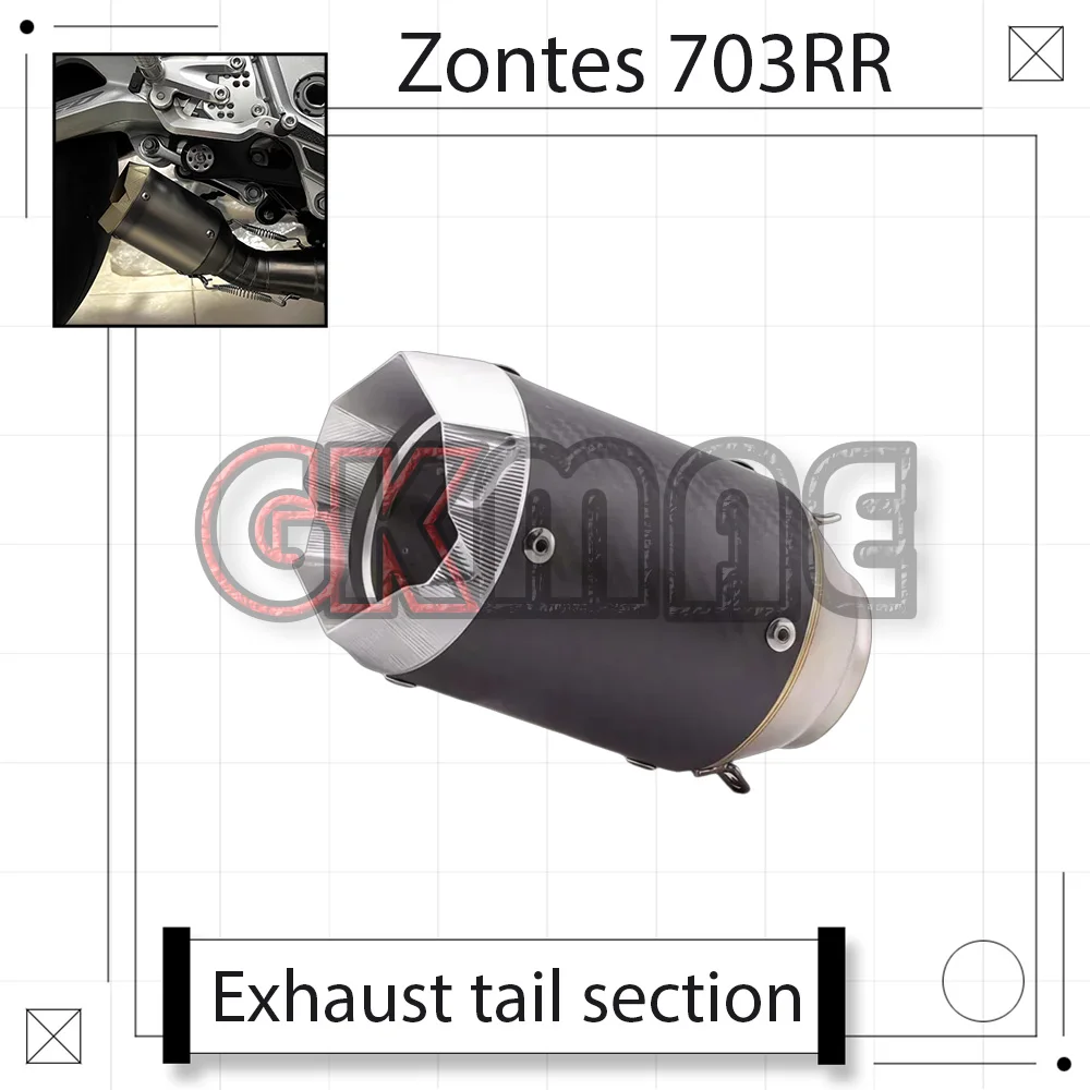 

New For Zontes 703-RR 703RR Motorcycle Modified Exhaust Tail Section Muffler Exhaust Pipe Port Fit ZT 703 RR