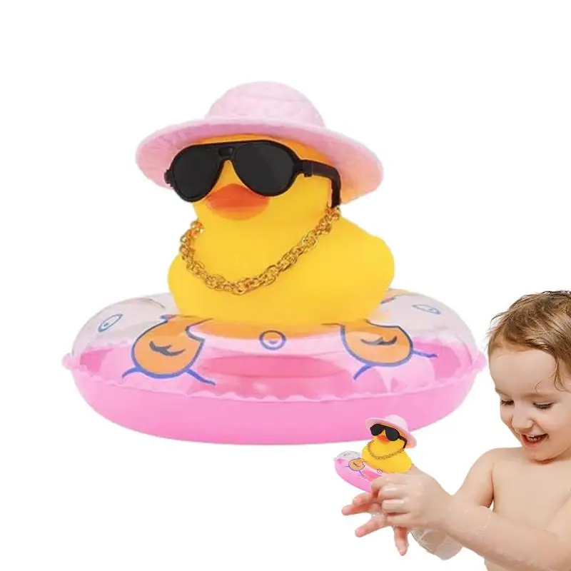 

Car Rubber Duck Decoration | Auto Interior Rubber Duck Decoration | Multi-Purpose Car Accessory for Dashboard Home Swimming Pool