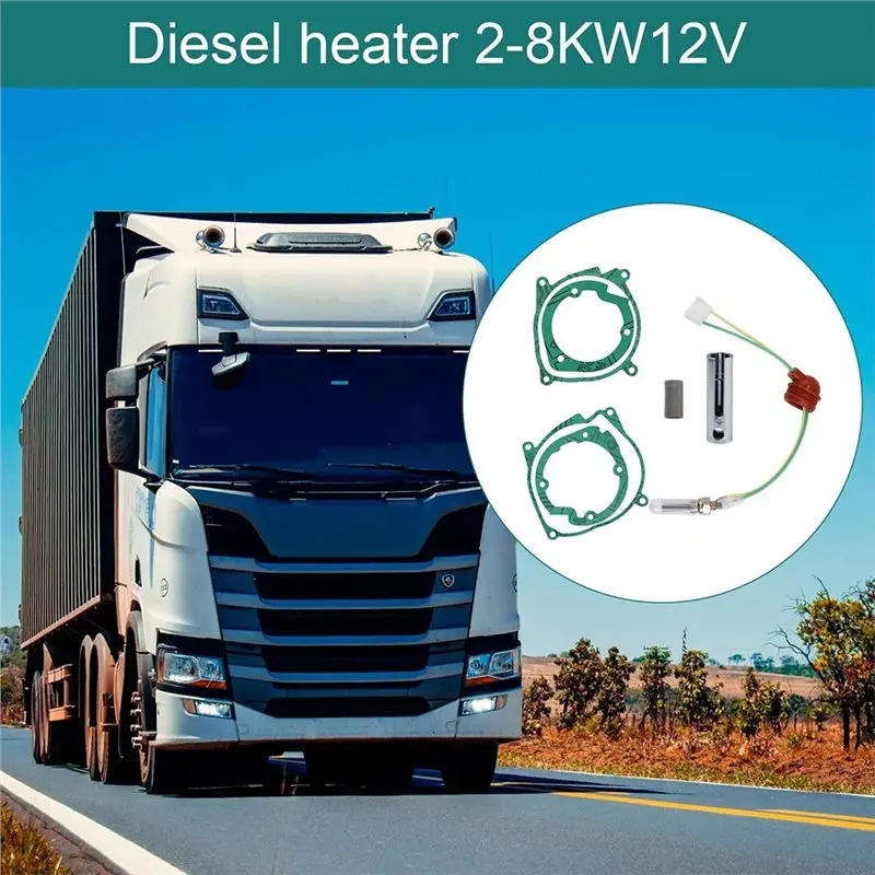 NEW HOT In Stock-Glow Plug Repair Kit 7Pcs 12V 2KW 5KW 8KW Diesel Parking Heater Gaskets Glow Plug Heater Parts For Vevor Car Tr
