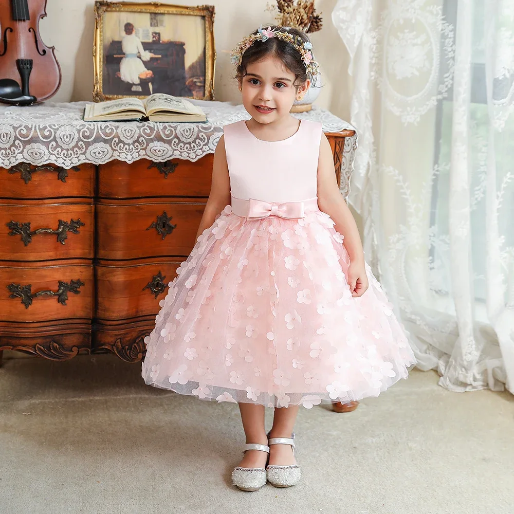 Vestido de princesa para meninas, roupas de verão para crianças de 6 meses e 12 meses, vestidos de festa de aniversário e batismo, fantasia de casamento para meninas de 0 a 5 anos