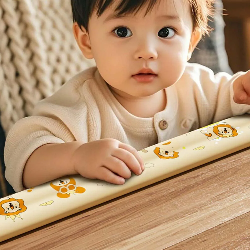 

Soft Baby Anti-collision Strip Double-sided Tape Traceless Table Corner Protective Cover Grey Pink