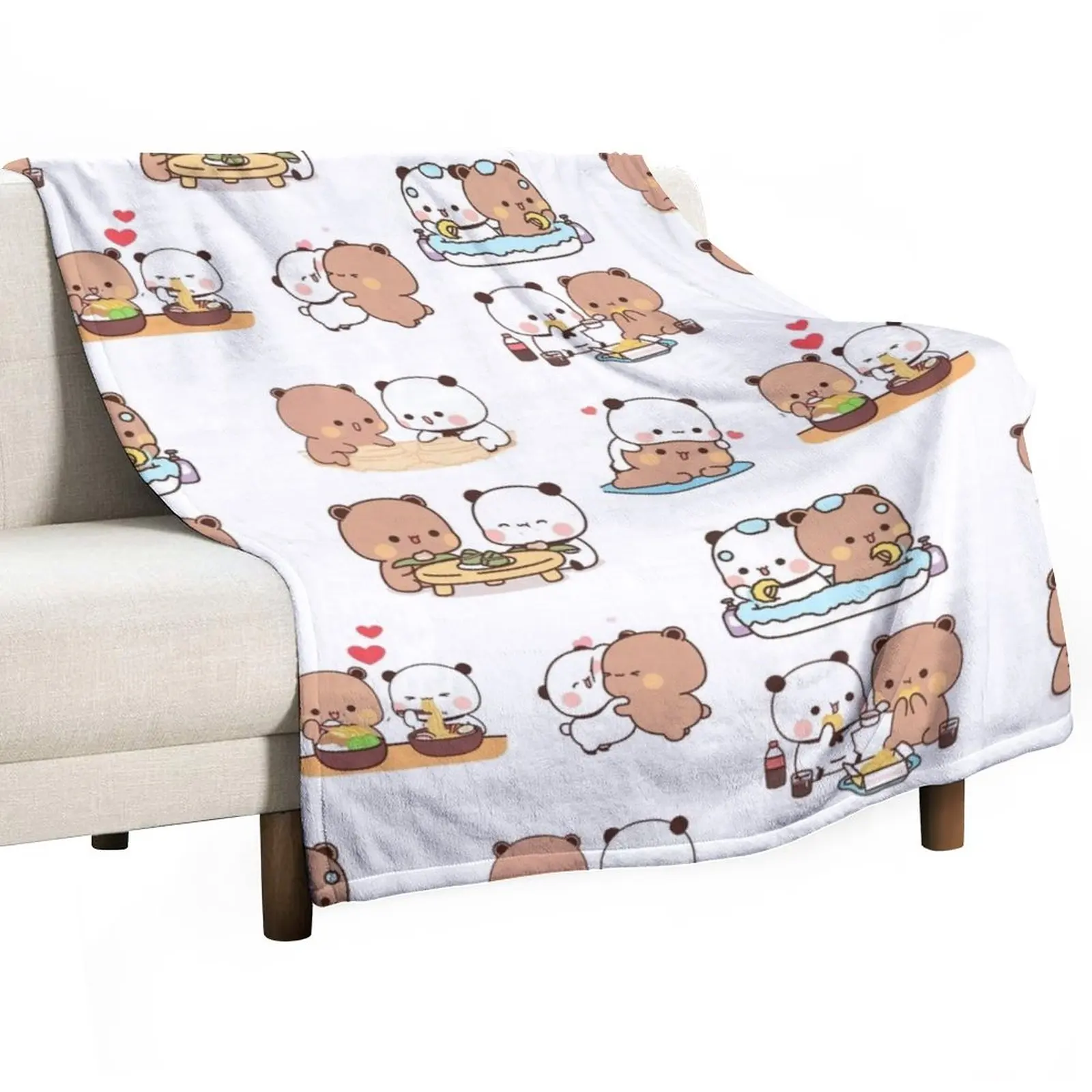 mochi mochi brownie bear sticker pack Throw Blanket wednesday Winter bed blankets Picnic Blanket