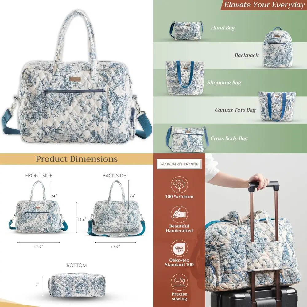 حقيبة نسائية من القماش الخشن مبطنة لعطلة نهاية الأسبوع - أمتعة رياضية ليلية للرجال لهدايا السفر #1