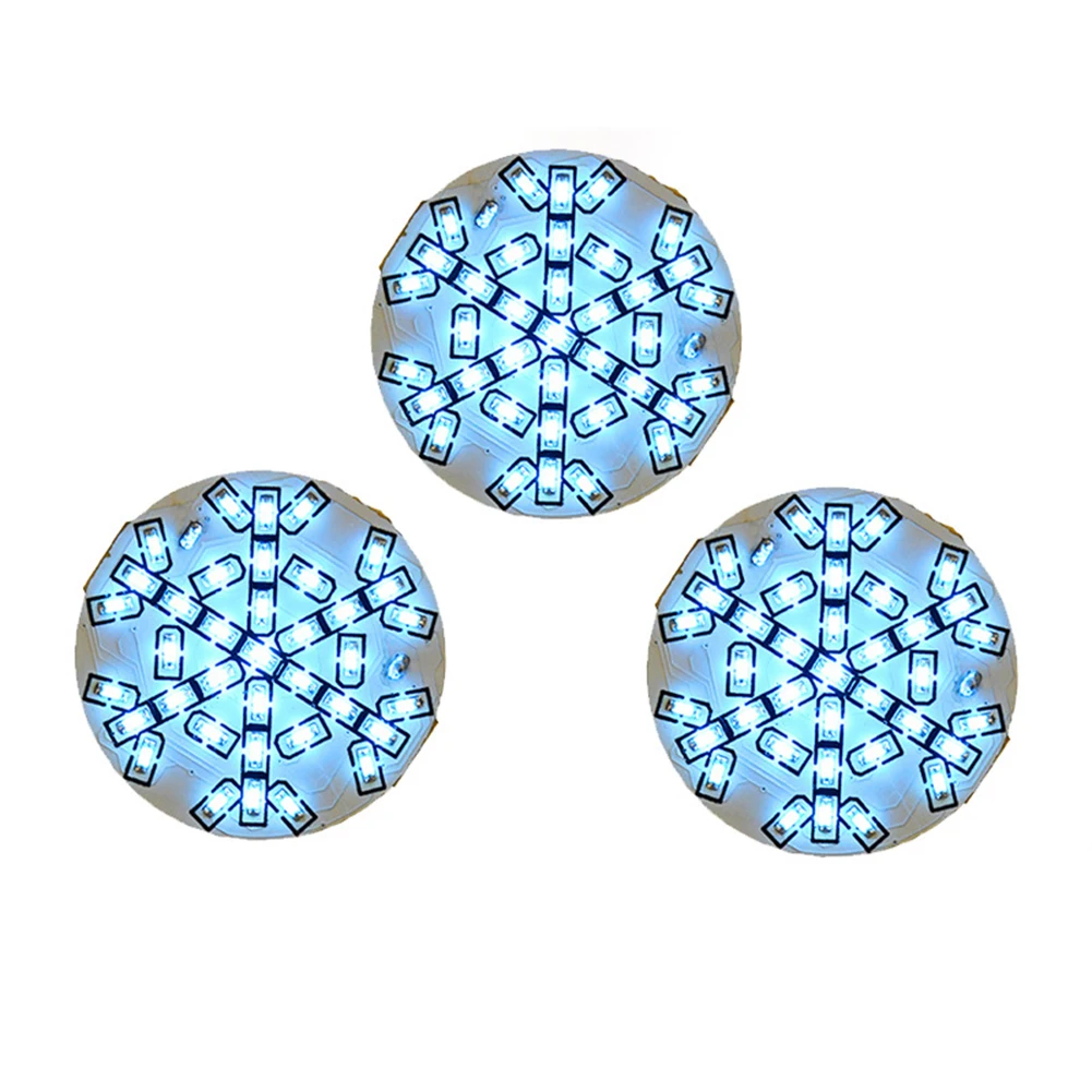 Lámpara de copo de nieve simulada de 8 modos, lámpara de Control magnético de copo de nieve, Mini lámpara decorativa redonda de 26mm, magnetrón