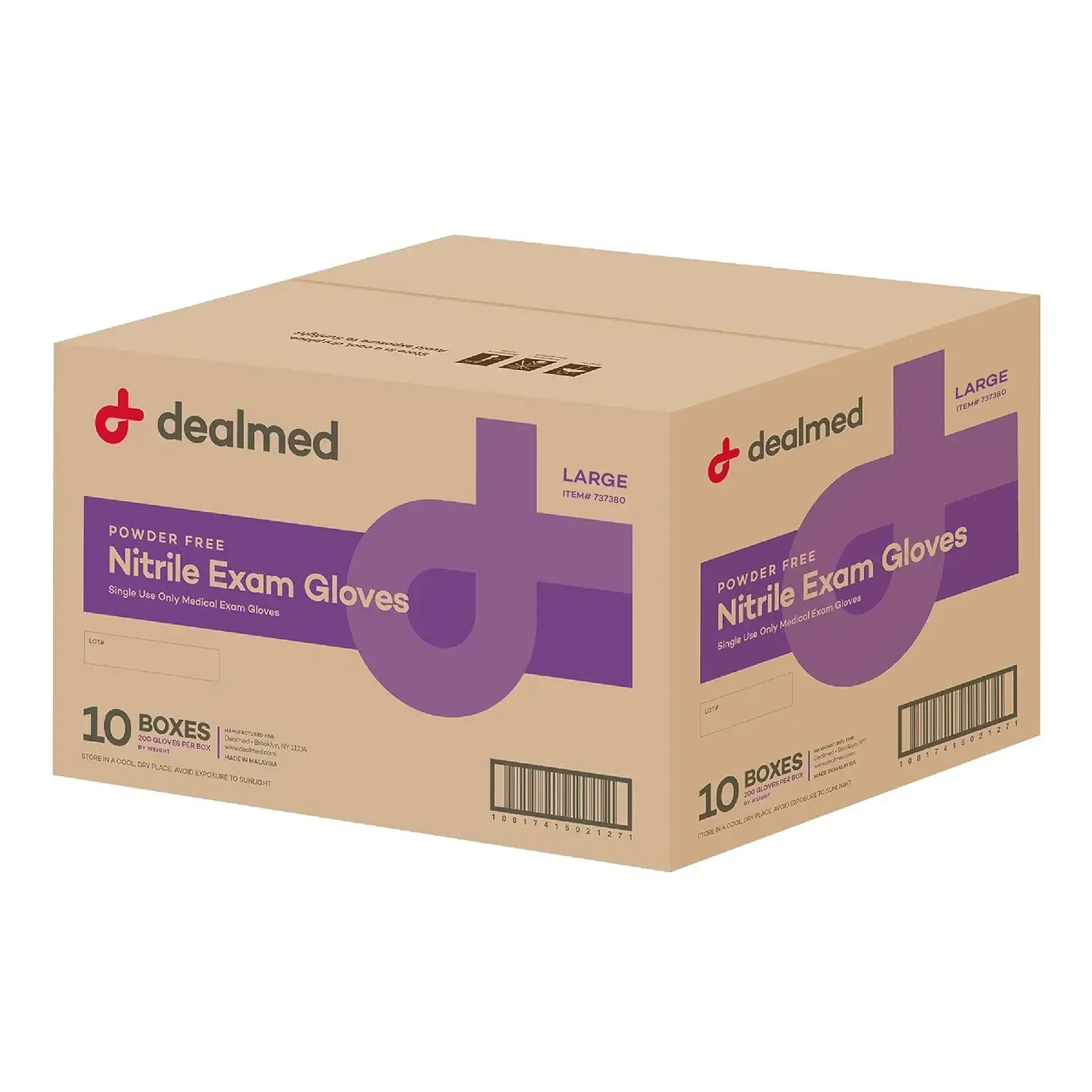 

Medical Exam Gloves – 2000 Count Large Nitrile Gloves, Disposable Non-Irritating Latex Free, Multi-Purpose Use for a First Aid K
