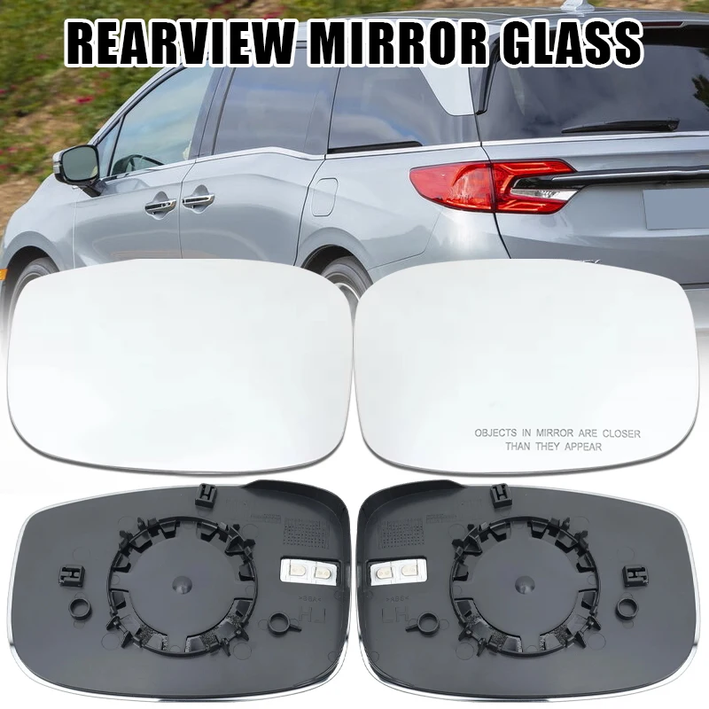 

Glass rear view mirror with heating,left and right rear view mirror for Honda Odyssey 2018 2019 2020 2021 2023-2025,US version