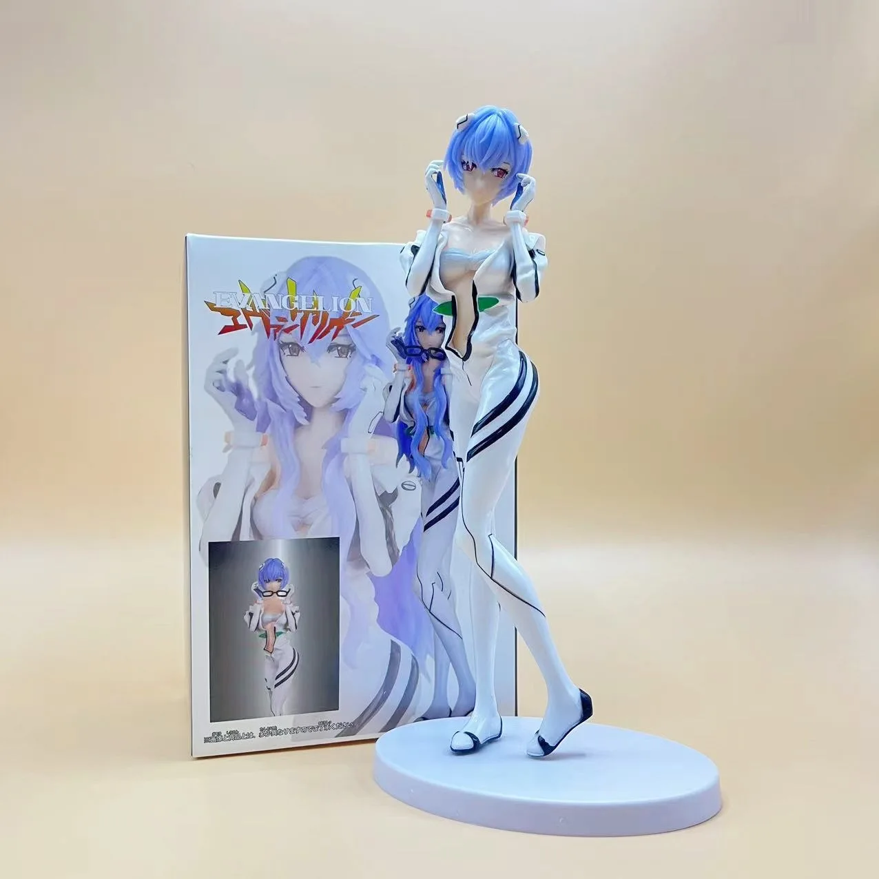 โมเดลหุ่นฟิกเกอร์เปลี่ยนหัวได้, ตุ๊กตาขยับแขนขาได้ของเล่นโมเดลตั้งตัวต่อเลโก้นินจาได้22ซม. อะนิเมะ Evangelion gekijouban Ayanami Rei